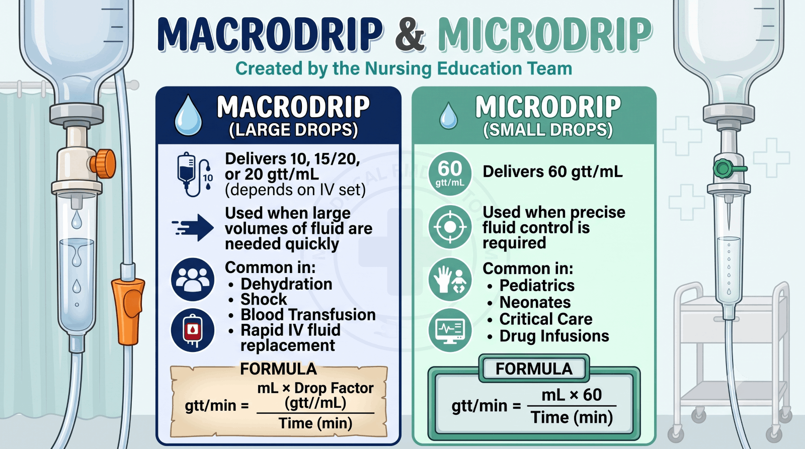 Macrodrip vs Microdrip IV Set: Difference & Drop Factor